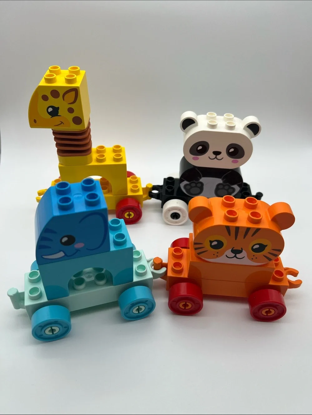 LEGO DUPLO Animal Train Building Blocks Set 10955 Giraffe Tiger Panda Elephant